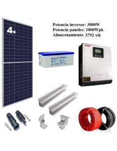 Kit Solar Casa Campo 1000W...